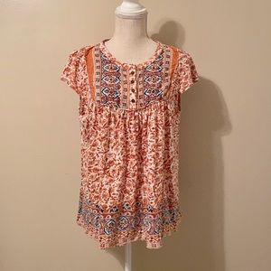 Lucky Brand Floral Printed Top